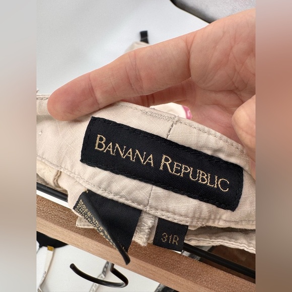 Vintage Banana Republic Cargo Military 31R Tan Pants - Picture 3 of 6